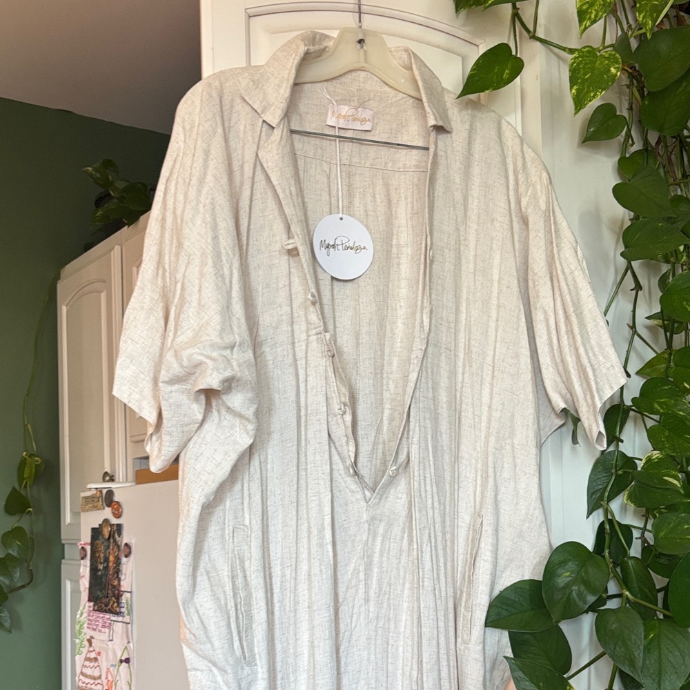 Chic Cream Jumpsuit for Women - Picture 4 of 6